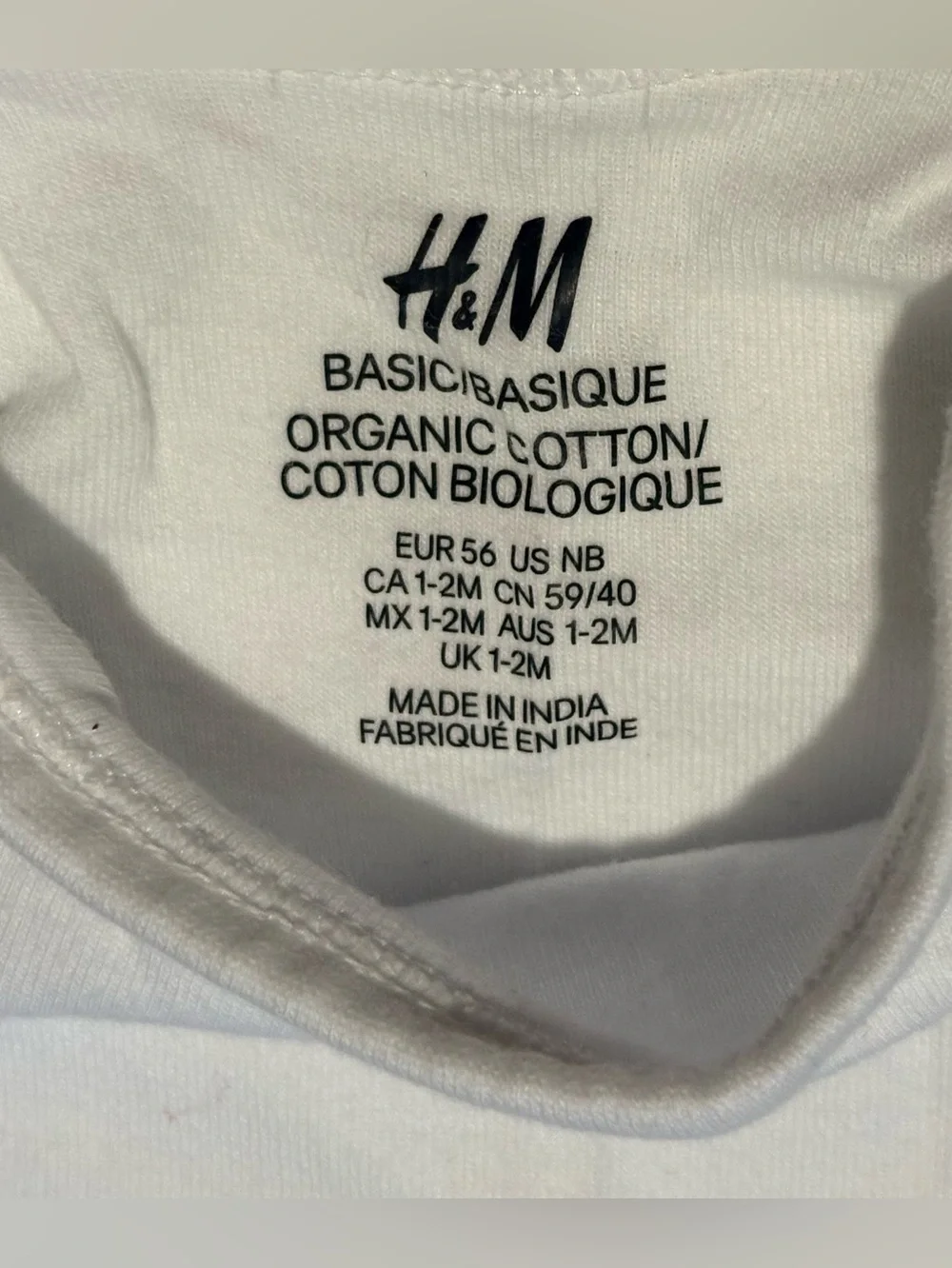Two Newborn organic white cotton onesies baby clothes clothing onesie